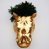 Golden Rhino Wall Planter