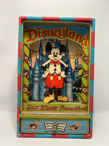 Vintage Mickey Mouse Castle Background Music Box Rare Collectible