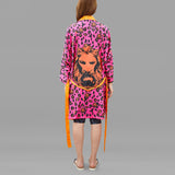 Pink Leopard Kimono