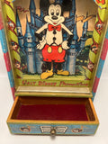 Vintage Mickey Mouse Castle Background Music Box Rare Collectible