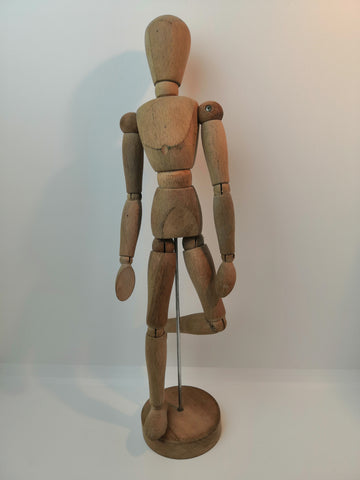 30cm Wooden Human Mannequin Artist Model With Stand