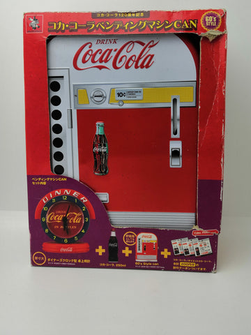 Coca-Cola 120th Anniversary 70s Style Coca-Cola Vending Machine Ornament Can Opened Box