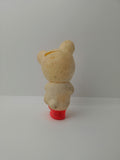 Vintage Japan Bunmeido White Bear Mascot Piggy Bank Soft Vinyl Figure