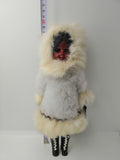 Carlson Dolls Inuit Eskimo Doll on White Coat