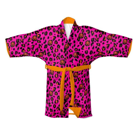 Pink Leopard Kimono