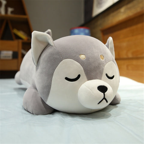 Super Kawaii Sleeping Husky Plush Toy