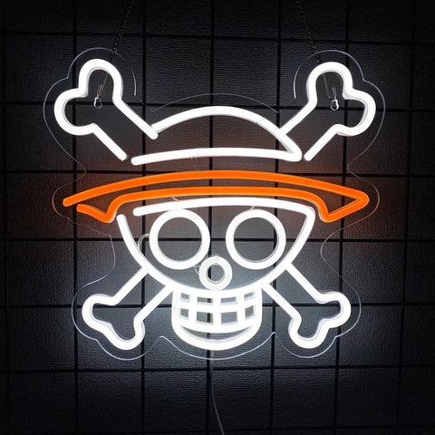 Straw Hat Neon Light Decor