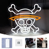 Straw Hat Neon Light Decor
