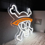 Straw Hat Neon Light Decor