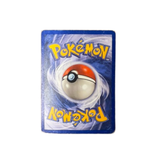 Back side of a Pokémon trading card featuring a Poké Ball with swirling blue background and yellow “Pokémon” text. Back angle 2.