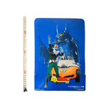 Vintage Japanese promotional poster featuring Chōjin Barom-1 in a dynamic pose with a blue monster and orange vehicle, set against a white background. A measuring tape on the left shows the item is approximately 30 cm tall.