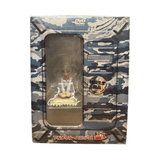 Front view of the Full Metal Panic! Mission.6 Limited Edition DVD box with blue-gray camouflage packaging, showing a red Arm Slave mecha illustration through a clear plastic window and “DVD Video” branding at the top.