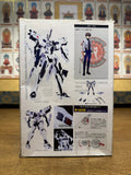 Back of the Volks Shiranui Second model kit box showing multiple views of the Tactical Surface Fighter, including front, rear, and close-up shots. A character illustration labeled “Pilot” appears alongside the “United Nations Military and Research” logo. The bottom section highlights the “A-LOCK” joint locking system with diagrams and Japanese text explaining its function. The packaging emphasizes articulation, pose stability, and mechanical realism, appealing to model builders and collectors.
