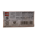 Back side of the Tomica Premium TP16 Honda Ballade Sports CR-X box showing Japanese and English product details, recycling symbols, safety standards, and Takara Tomy contact information.