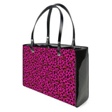 Dominari Pink Leopard Print Handbag