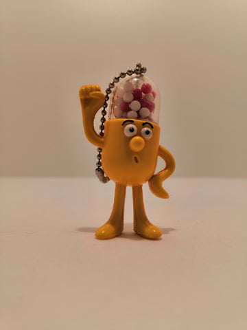 Mr. Contac Mascot Drug Store Advertising Promotion Mini Charm Figure Key Chain