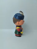 Vintage Japanese Fuji Bank Boku-chan Piggy Bank Drum and Fife Corps Feather Decoration Doll