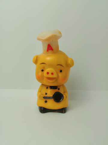 Vintage Acecook Pig Corporate Retro Soft Vinyl Doll Piggy Bank Character